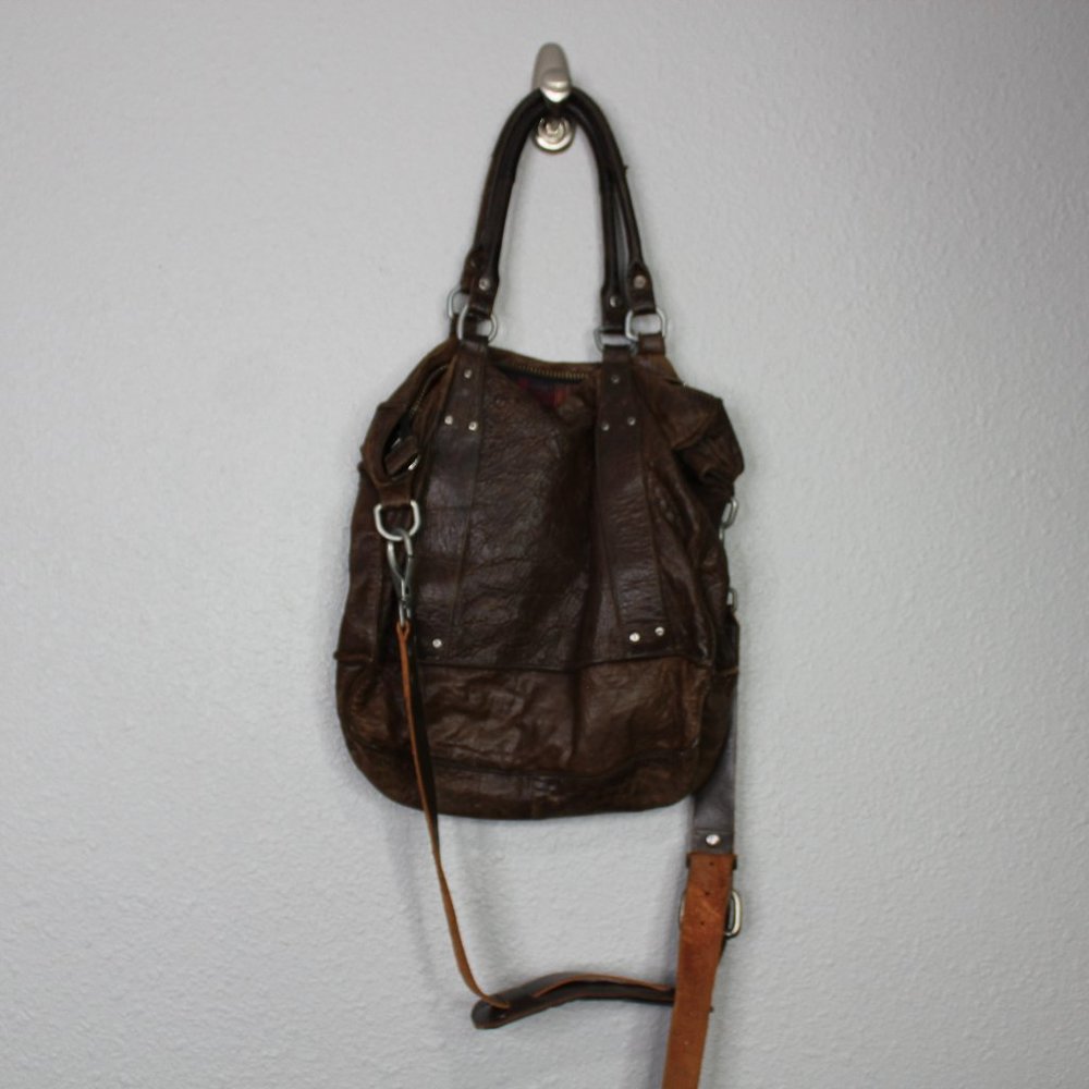 Will Leather Goods McQueen Brown Leather Tote